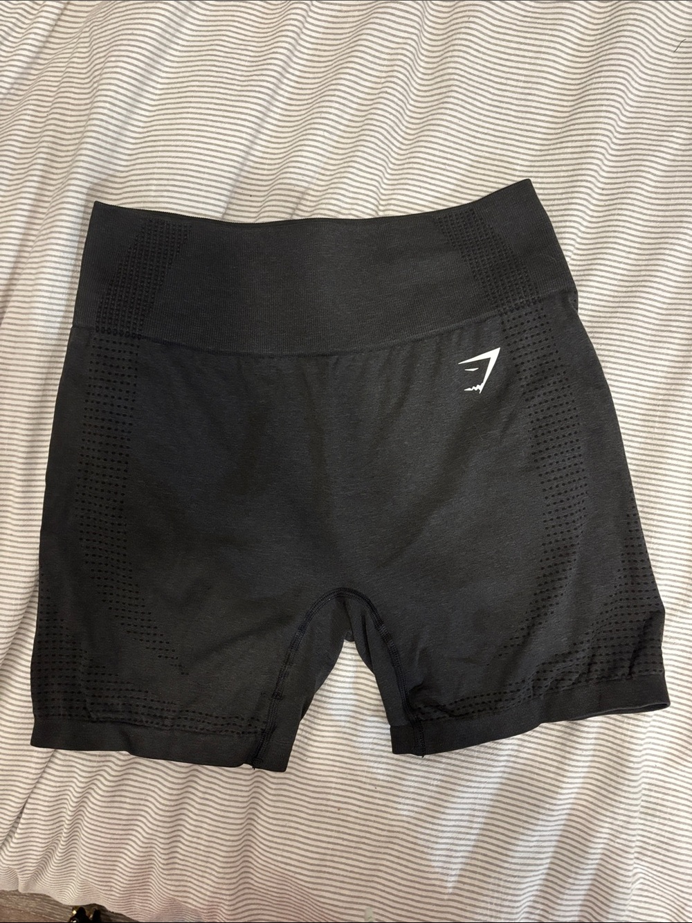 Gymshark Black Seamless High-Rise Bike Shorts with Logo